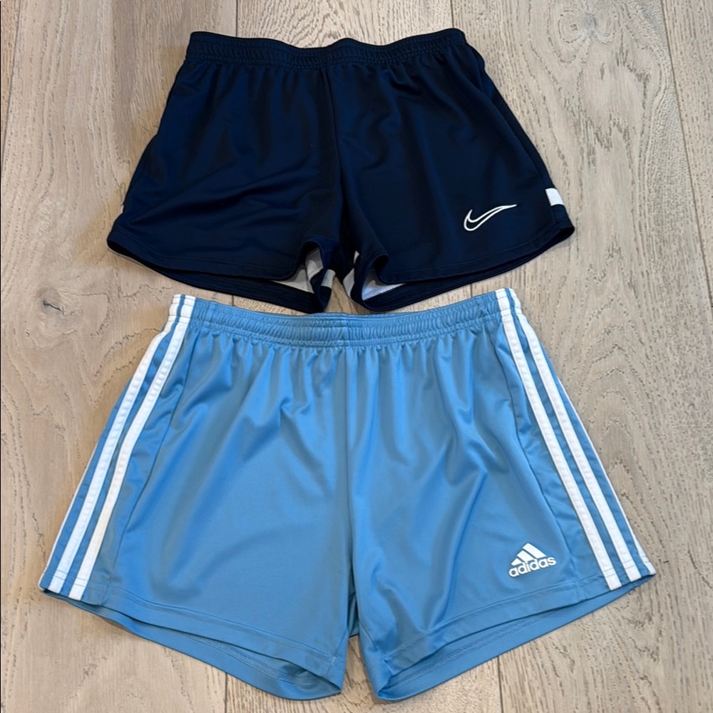 Girls Nike & Adidas Soccer Short Bundle in Size Large & X-Large